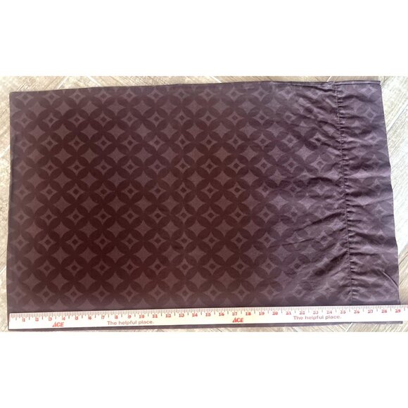Vintage SAMI HAYEK Pillowcase Set STANDARD 100% Cotton Chocolate Brown Geometric - Picture 7 of 10
